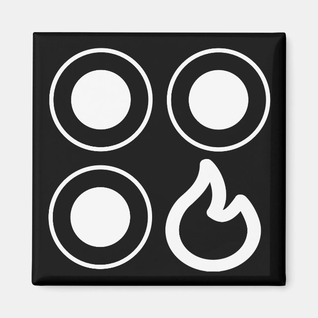 Stove Top Knob Front Right Burner Label Magnet (Front)