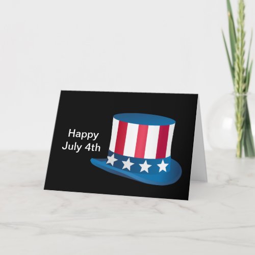 Stovepipe Hat July 4th Card