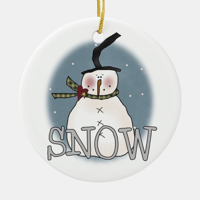 Stovepipe Hat Snowman Keepsake Ornament