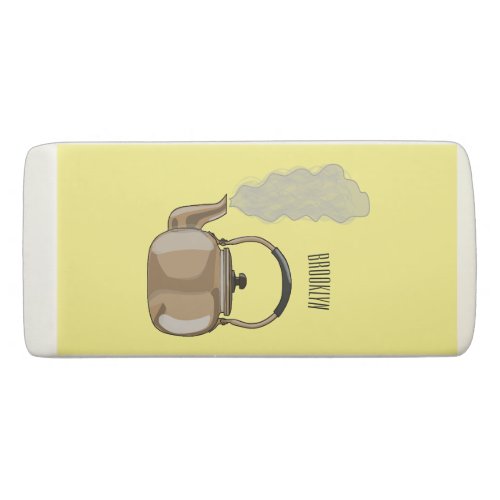 Stovetop or hob kettle cartoon illustration  eraser