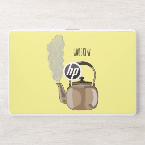 Stovetop or hob kettle cartoon illustration  HP laptop skin