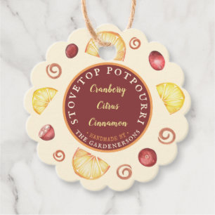 Stovetop Potpourri  Favor Tags