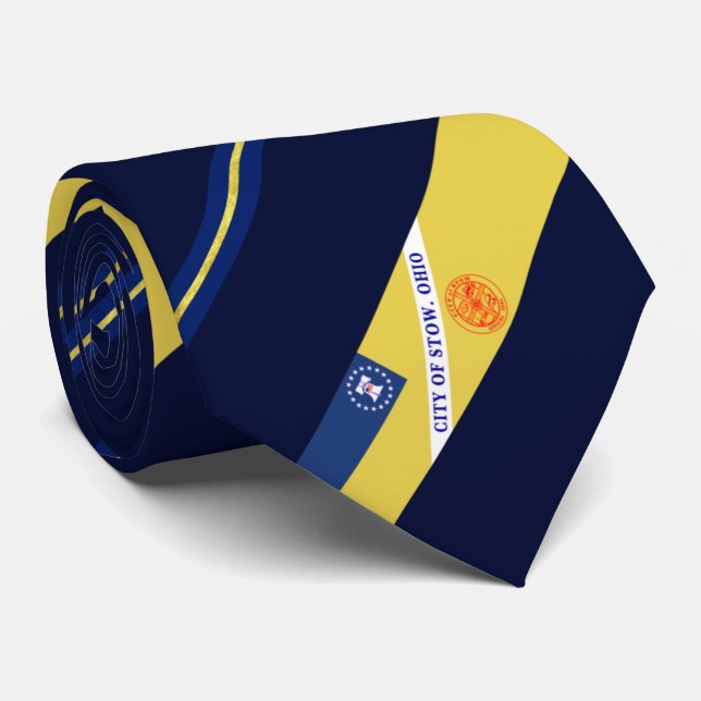 Stow (Ohio) city flag Neck Tie (Rolled)