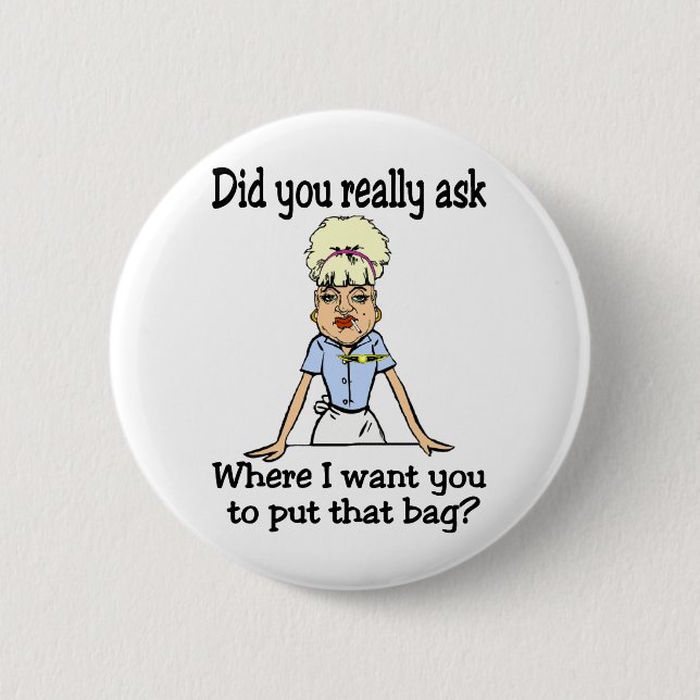 Stow the Bag Pinback Button (Front)
