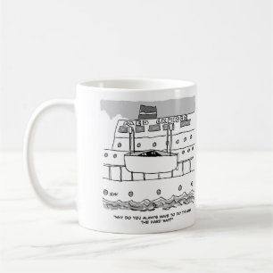 Stowaways on a cruise are hiding in a lifeboat coffee mug