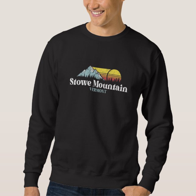 Stowe Mountain VERMONT Ski Snowboard Hiking Retro  Sweatshirt (Front)