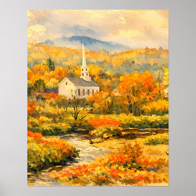 Stowe Vermont Autumn  Poster (Front)
