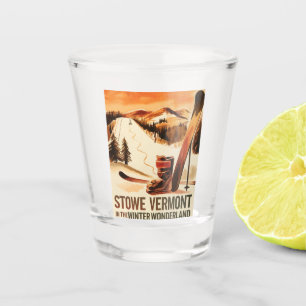 Stowe Vermont in the Winter Wonderland Shot Glass