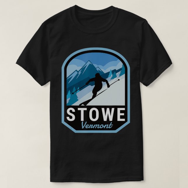 Stowe Vermont Ski Mountain  T-Shirt (Design Front)