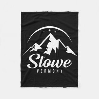 Stowe Vermont Ski Resort Skiing Snowboarding  Fleece Blanket