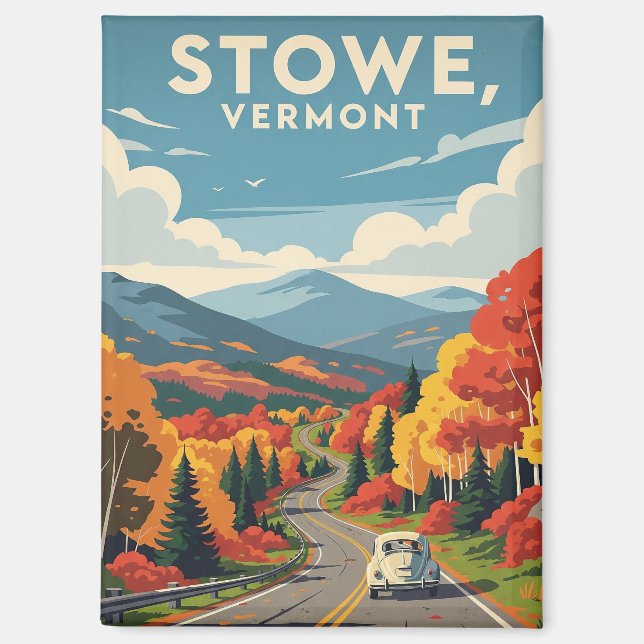 Stowe Vermont Travel Magnet (Front)
