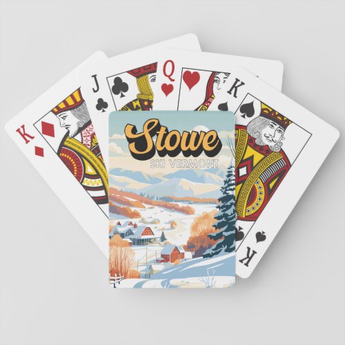 Stowe Vermont Winter Vintage Poker Cards