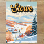Stowe Vermont Winter Vintage Postcard<br><div class="desc">Stowe Winter art design showcasing the winter landscape.</div>