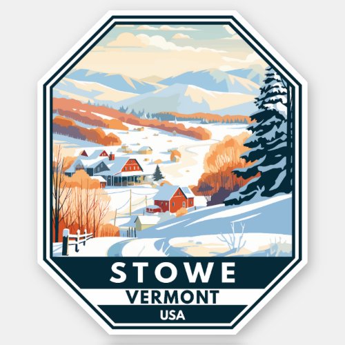 Stowe Vermont Winter Vintage Sticker