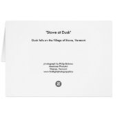 Stowe Village at Dusk Cards (Back Horizontal)
