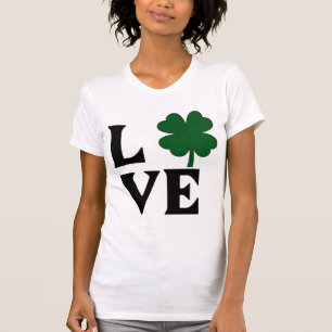 StPatricks Love Shamrock Jersey Tee
