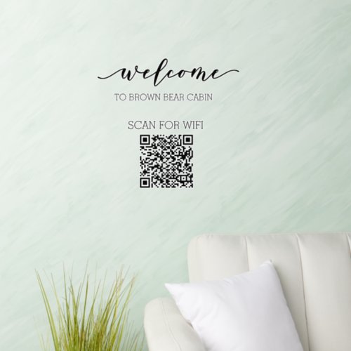 STR Guide QR Code Information WIFI Rental   Wall Decal