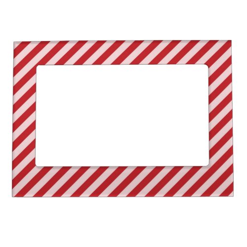 STR_RD_1 Red and white candy cane striped Magnetic Frame