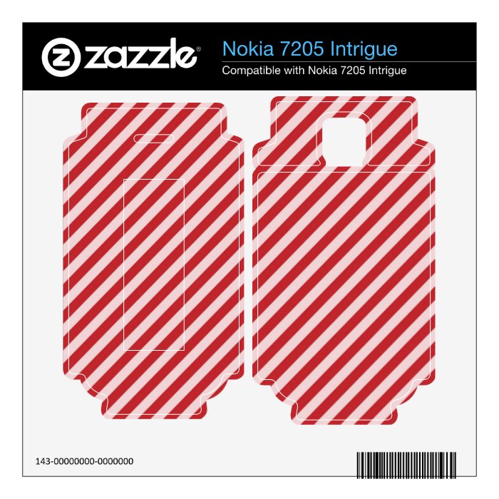[STR RD 1] Red and white candy cane striped Nokia 7205 Intrigue Skins