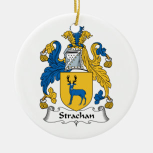 Strachan Family Crest Ceramic Ornament