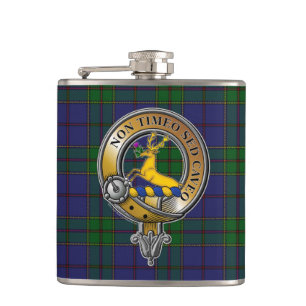 Strachan Tartan & Badge Flask