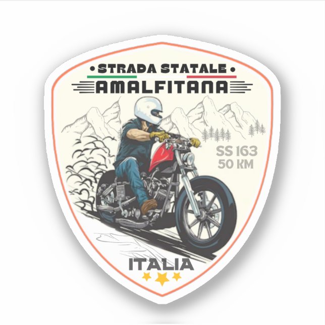 Strada statale 163 Amalfitana italian apls Sticker (Front)