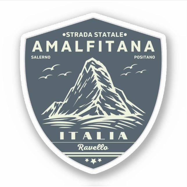 Strada statale 163 Amalfitana italian apls  Sticker (Front)