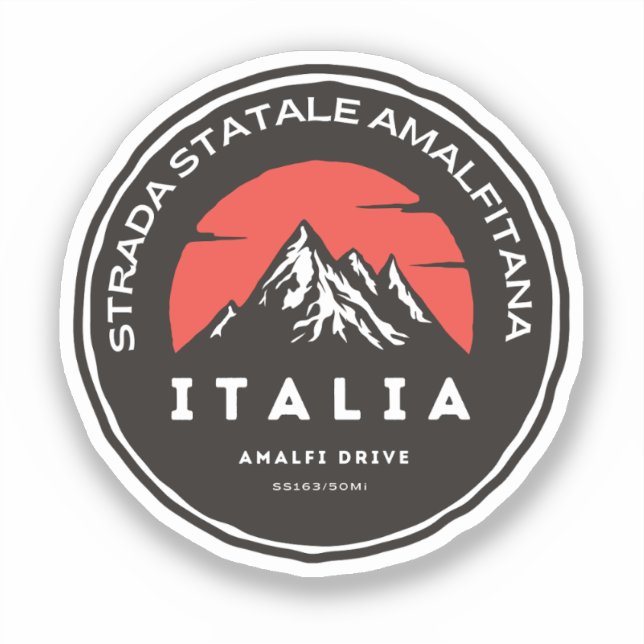  Strada statale 163 Amalfitana italian apls Sticker (Front)