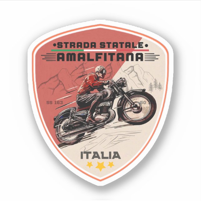 Strada statale 163 Amalfitana italian apls Sticker (Front)