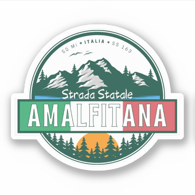  Strada statale 163 Amalfitana italian apls Sticker (Front)