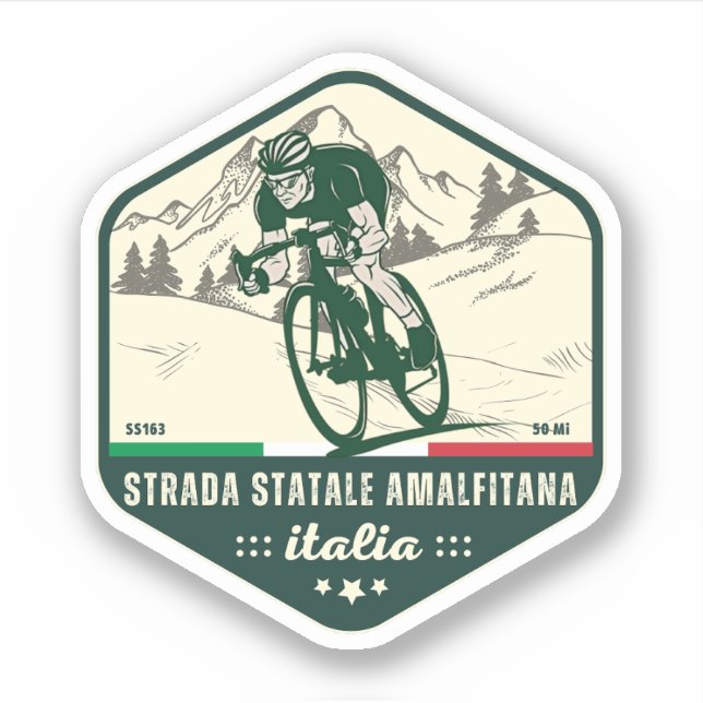    Strada statale 163 Amalfitana italian apls Sticker (Front)