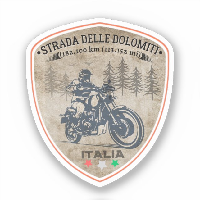 Strada statale 48 delle Dolomiti Sticker (Front)