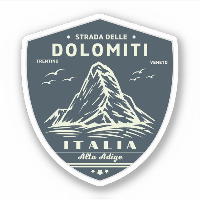 Strada statale 48 delle Dolomiti Sticker (Front)