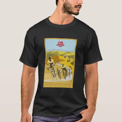 Strade Bianche Retro Cycling Art  T_Shirt