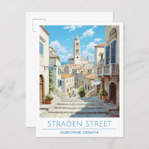 Straden Street Dubrovnik Croatia Travel Postcard