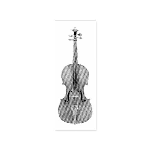 Stradivarius Violin Etched Look Reproduction Rubber Stamp