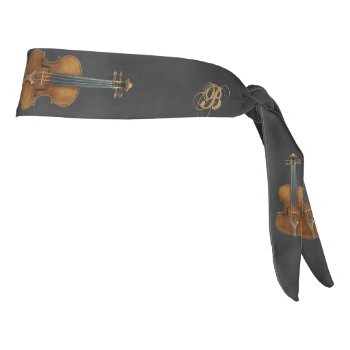 Stradivarius Violins Custom Initial Option Tie Headband by missprinteditions at Zazzle