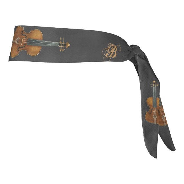 Stradivarius Violins Custom Initial Option Tie Headband (Rotate 90)