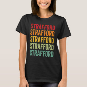 Strafford County New Hampshire Rainbow Text Design T-Shirt