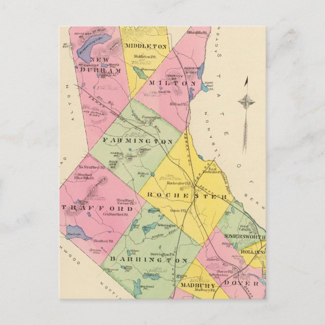 Strafford County, NH Postcard (Front)