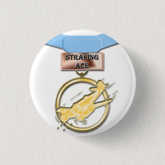 Strafing Ace medal button (Front)
