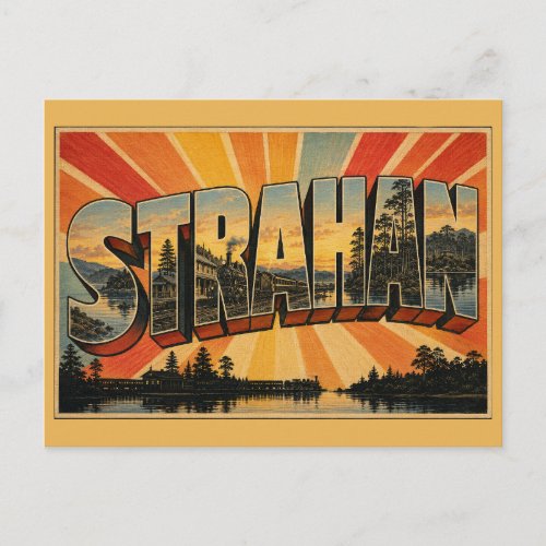 Strahan Tasmania Australia Harbour Village Art Postcard