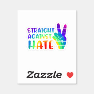 Straight Against Hate - LGBTQ+ Ally Pride Sticker