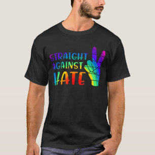Straight Against Hate - LGBTQ+ Ally Pride T-Shirt