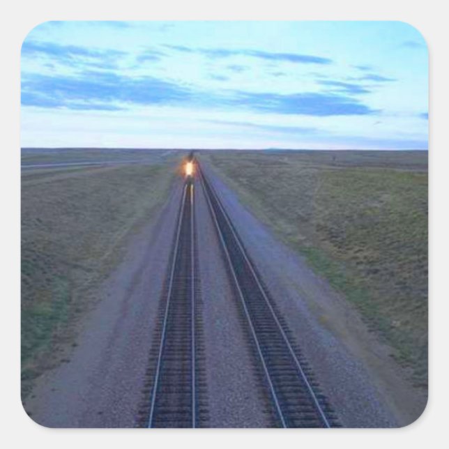 Straight ahead to dawn square sticker (Front)