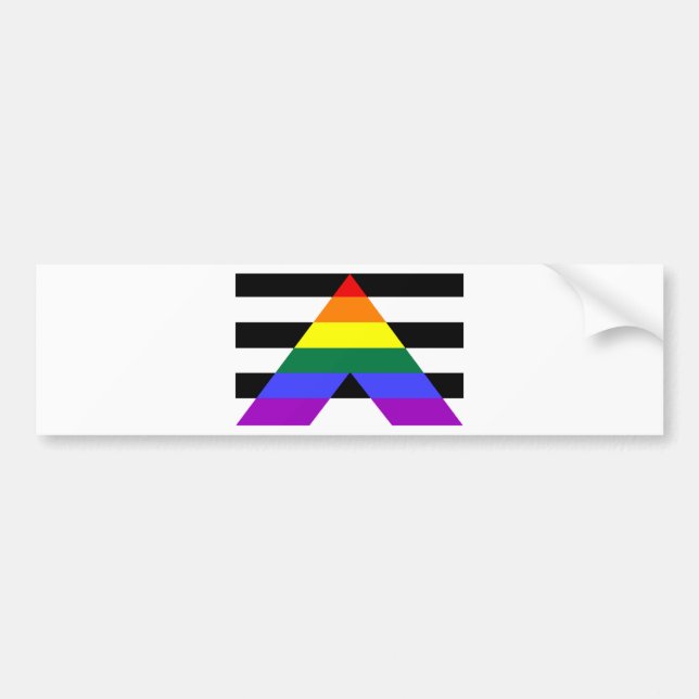 Straight Allies Bumper Sticker (Front)