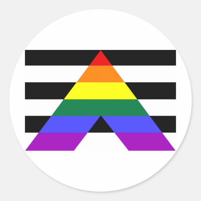 Straight Allies Classic Round Sticker (Front)
