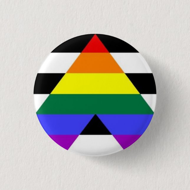 Straight Ally Flag Button (Front)