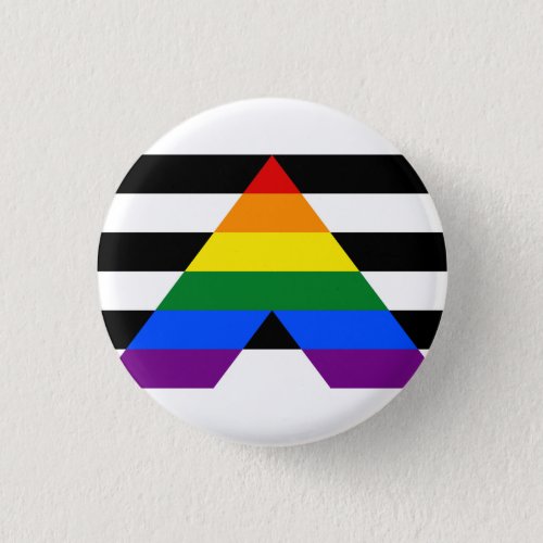 Straight Ally Flag Button