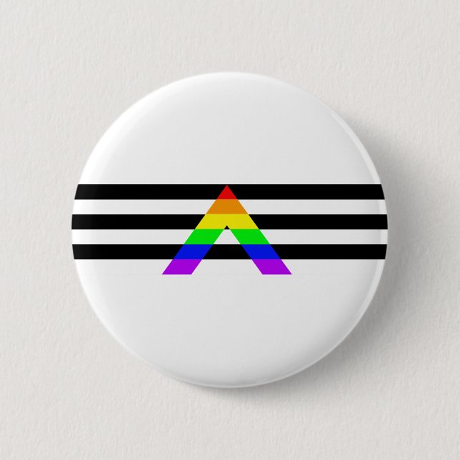 Straight Ally Flag  Button (Front)